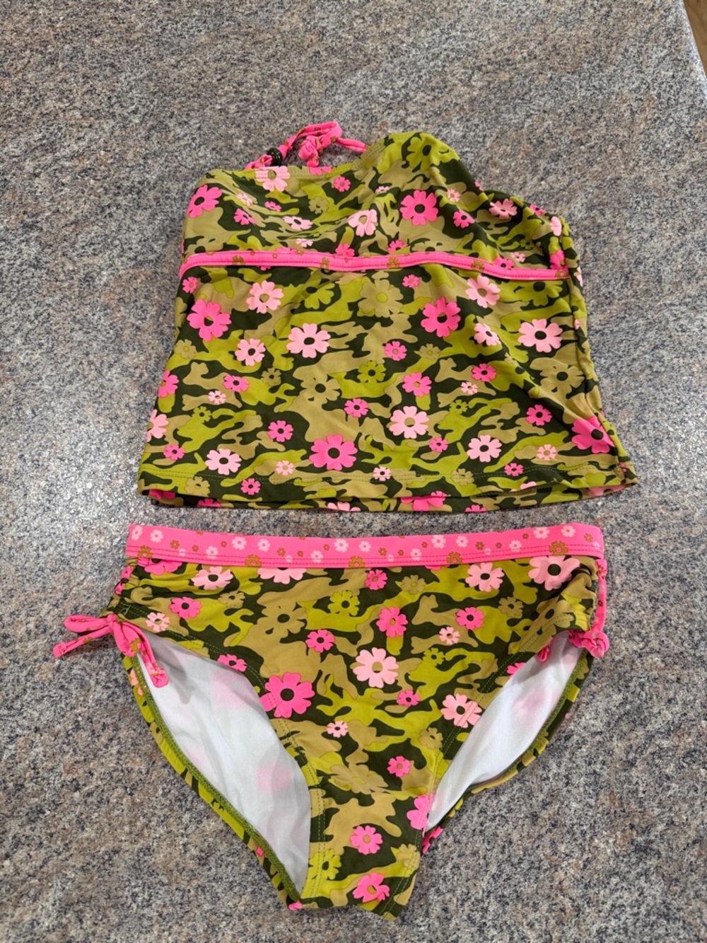OP Camouflage Floral Swim Set size 10/12 size large